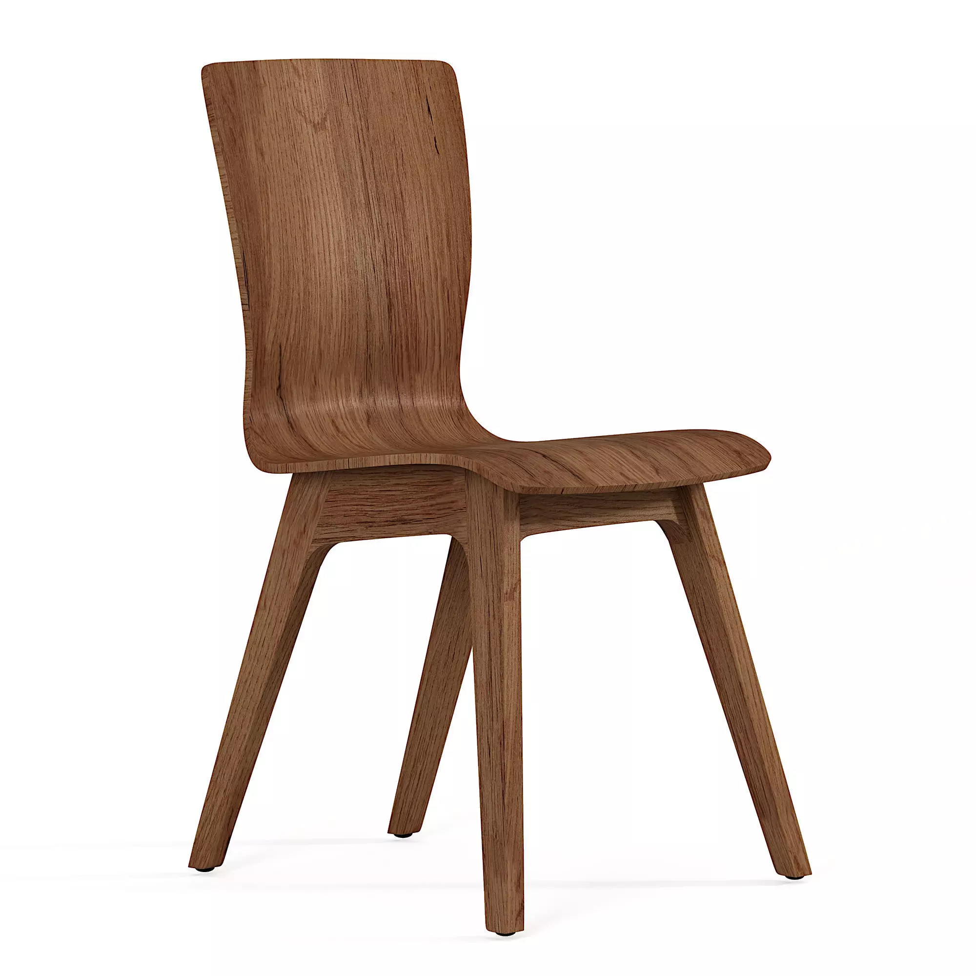 crest bent wood chair 3D model