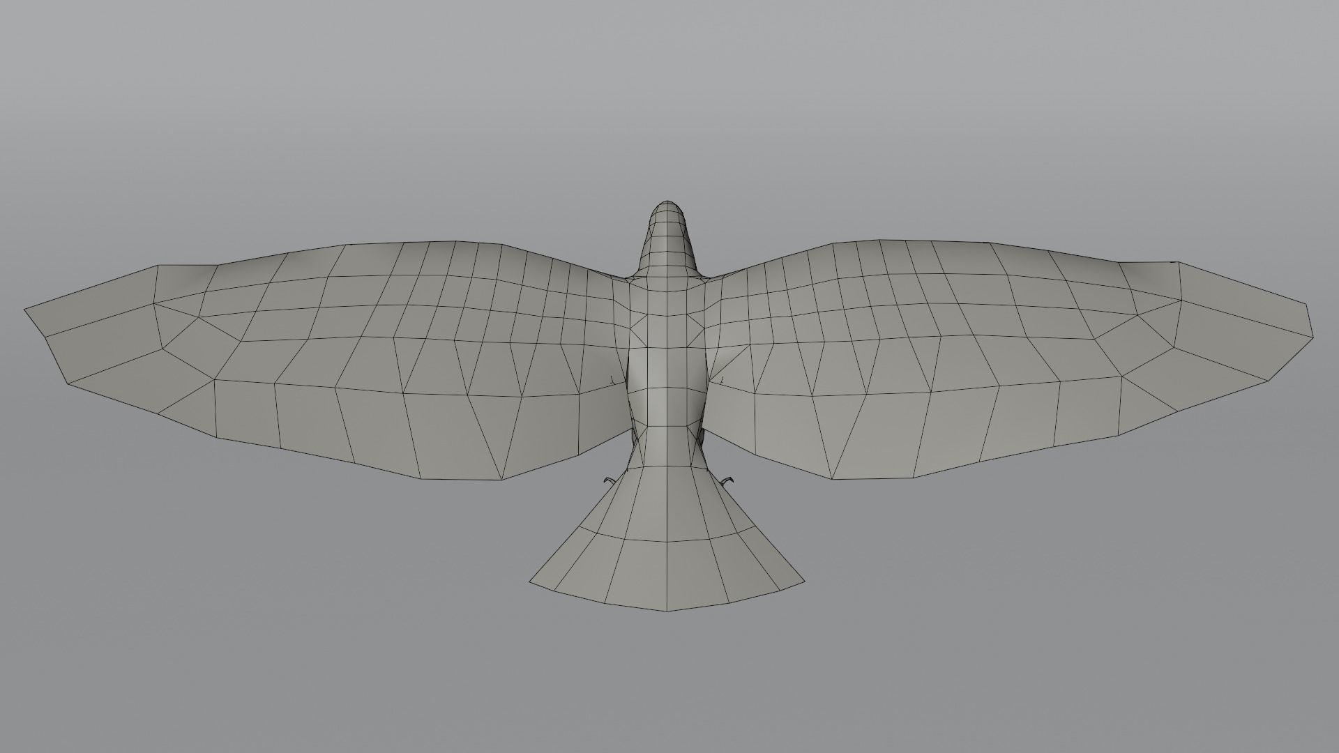 AmericanCrow Low-poly 3D model_3