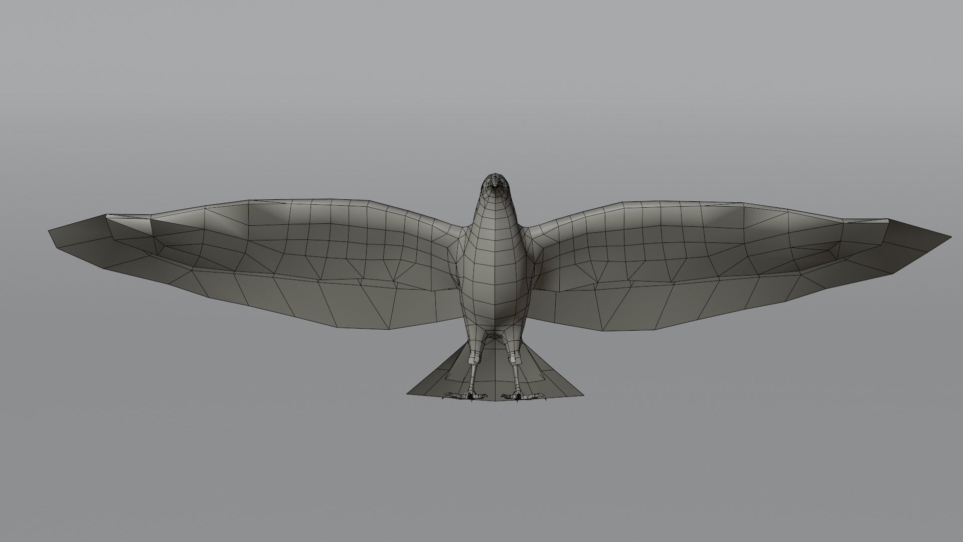 AmericanCrow Low-poly 3D model_4