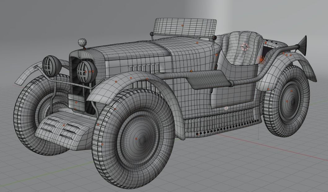 Stylized Classic Car 3D model_4