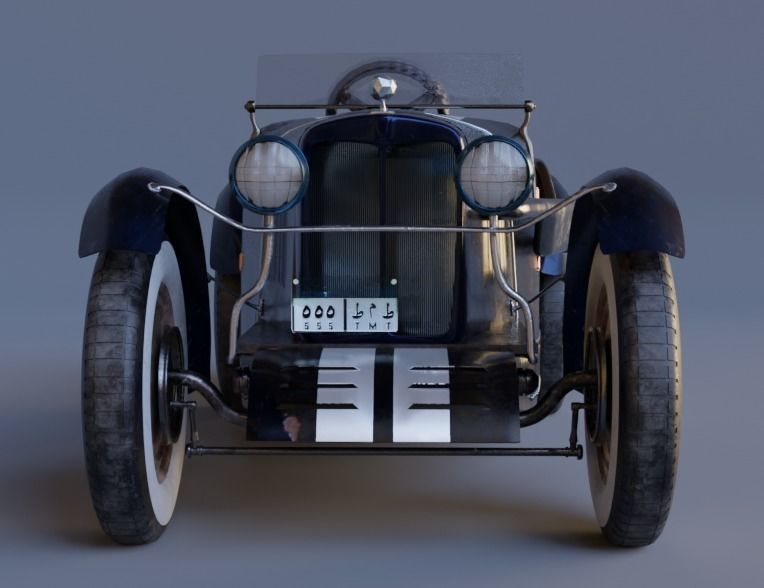 Stylized Classic Car 3D model_3