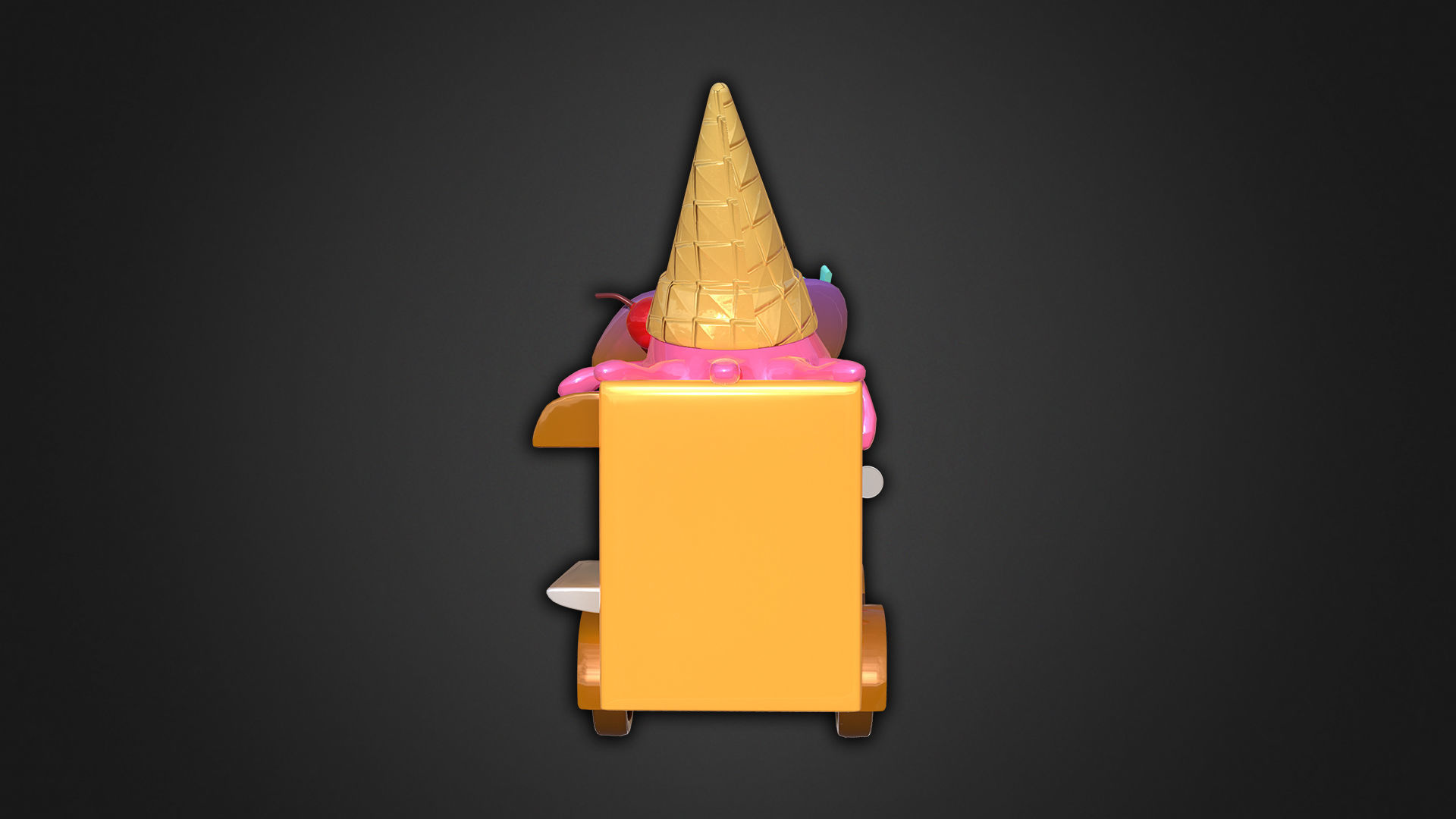 Asset - Cartoons - Food Car Icecream 3D model_8