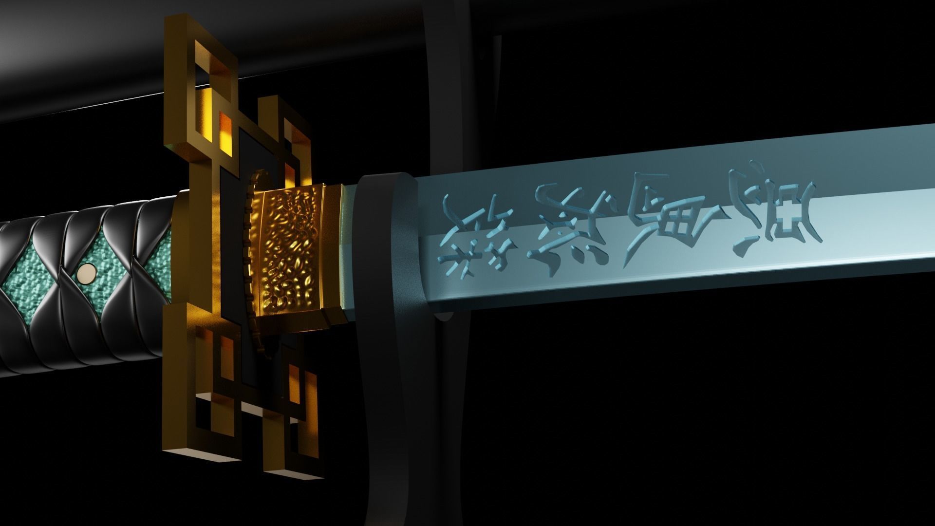 Demon Slayer Swords 3D print model_5