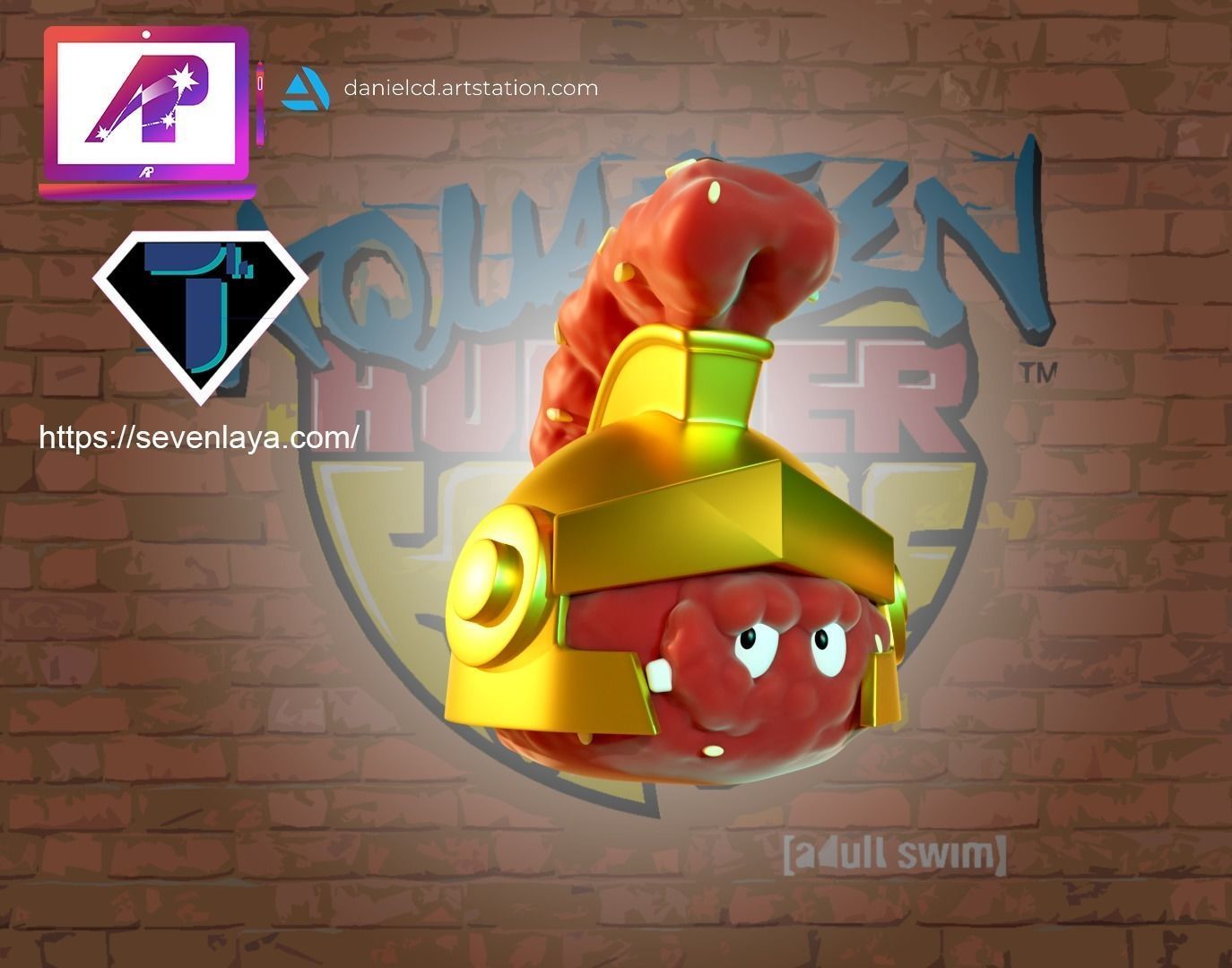 Aquateen Meatwad 3 in 1 3D print model_1