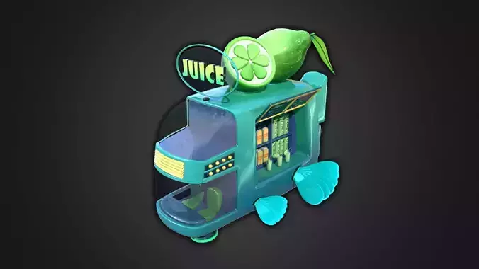 Asset - Cartoons - Fruit juice Car 3D model