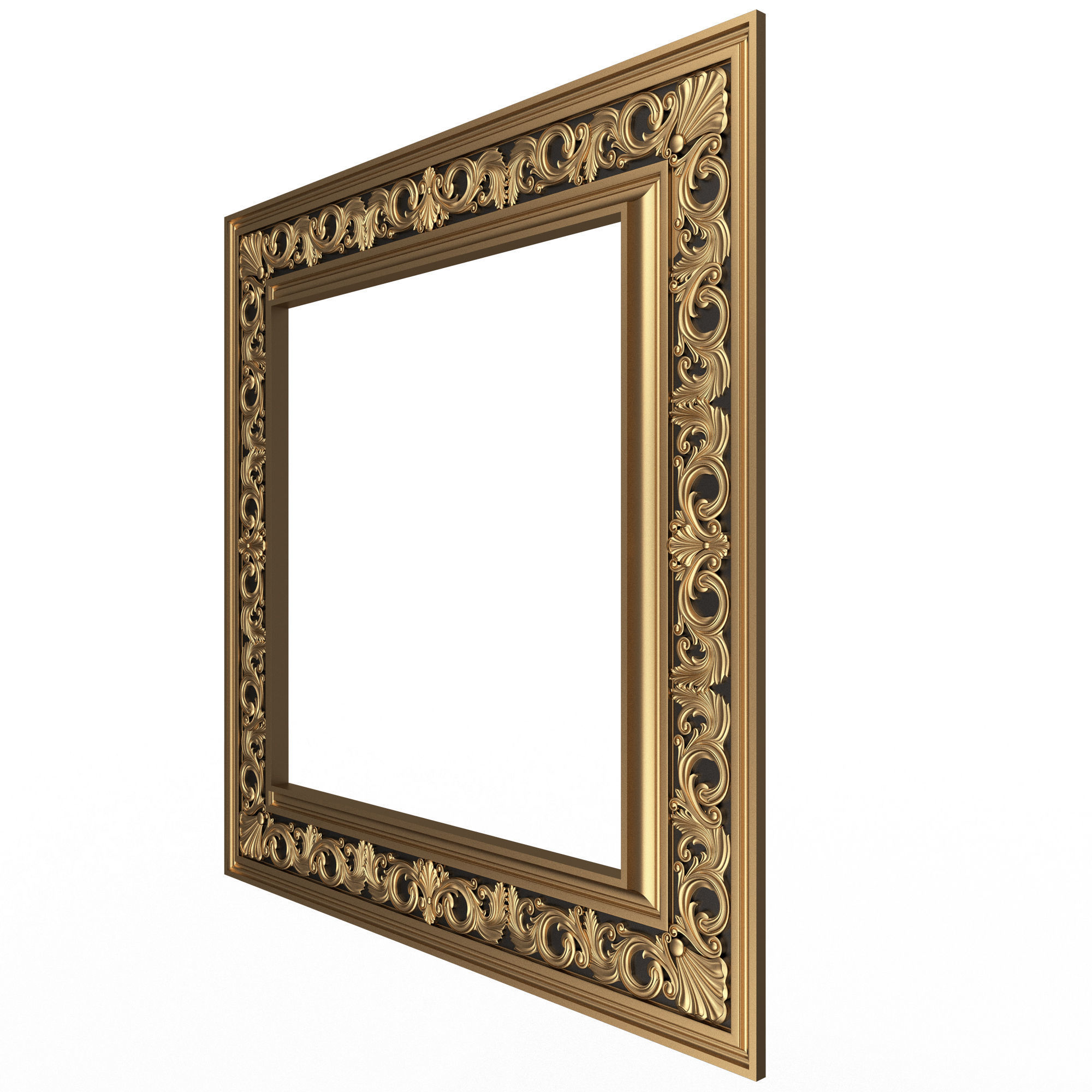 Classic Frame and Mirror 075 Low-poly 3D model_2