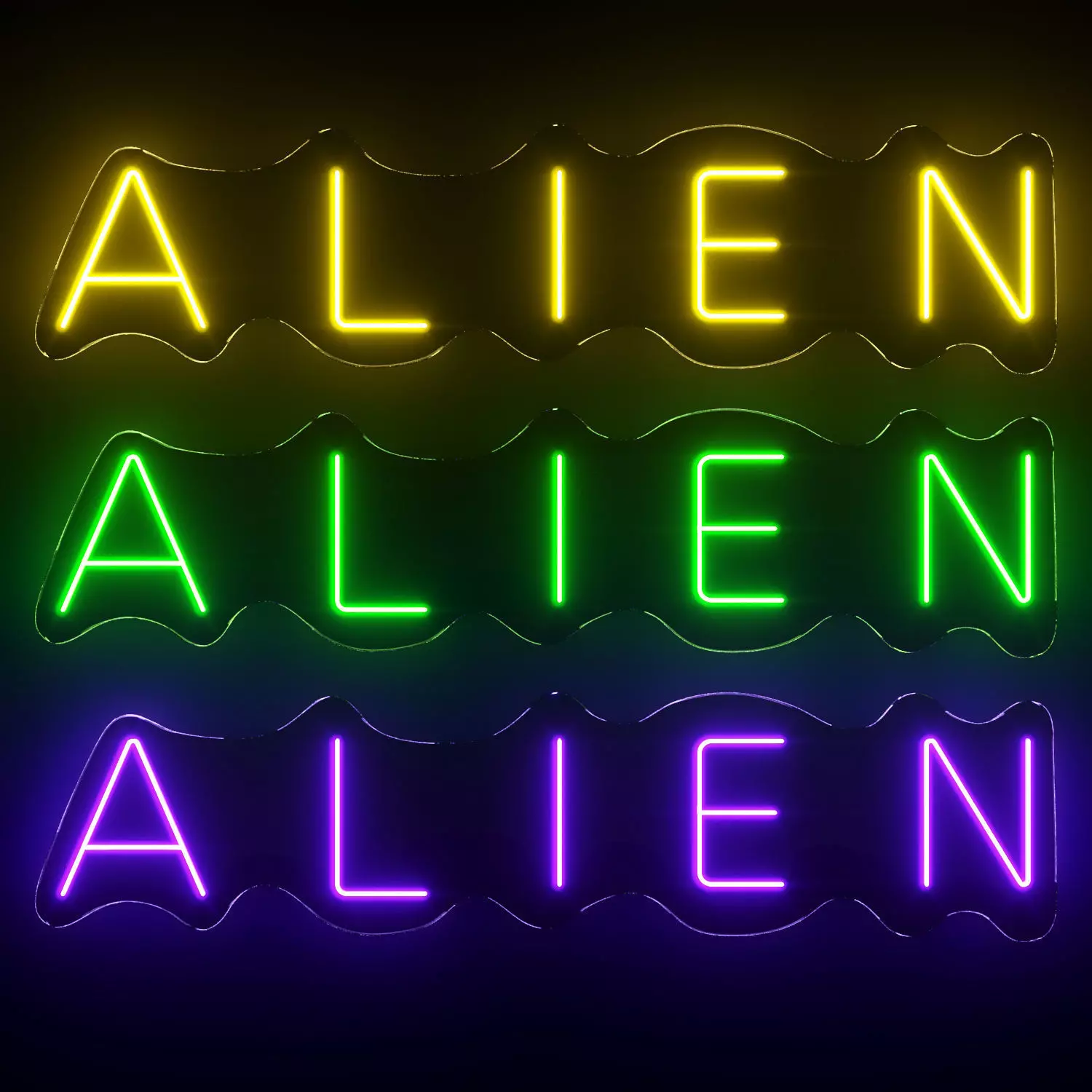 Alien Neon Sign 3D model
