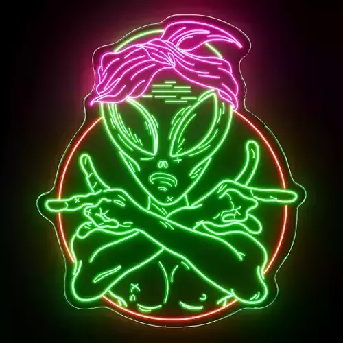 Alien Neon Sign
