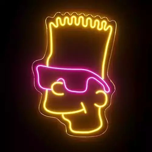 Bart Simpson Neon Sign