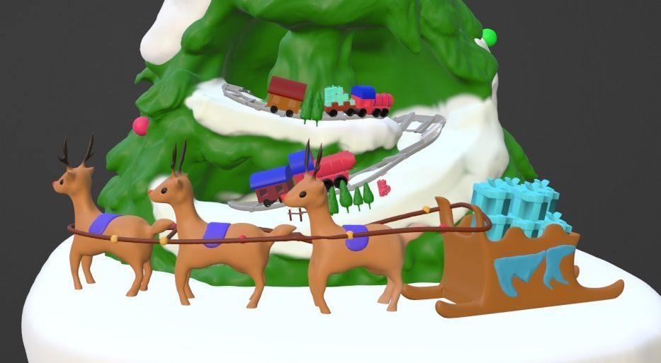 christmas tree and also printable model 3D print model_2