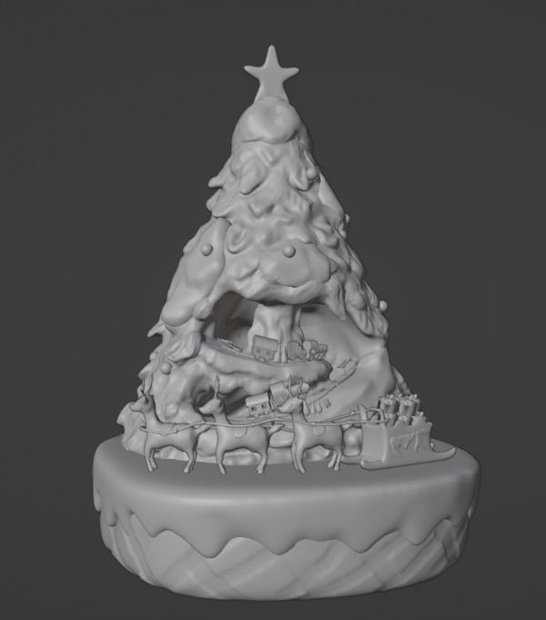 christmas tree and also printable model 3D print model_5