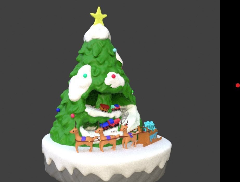 christmas tree and also printable model 3D print model_3