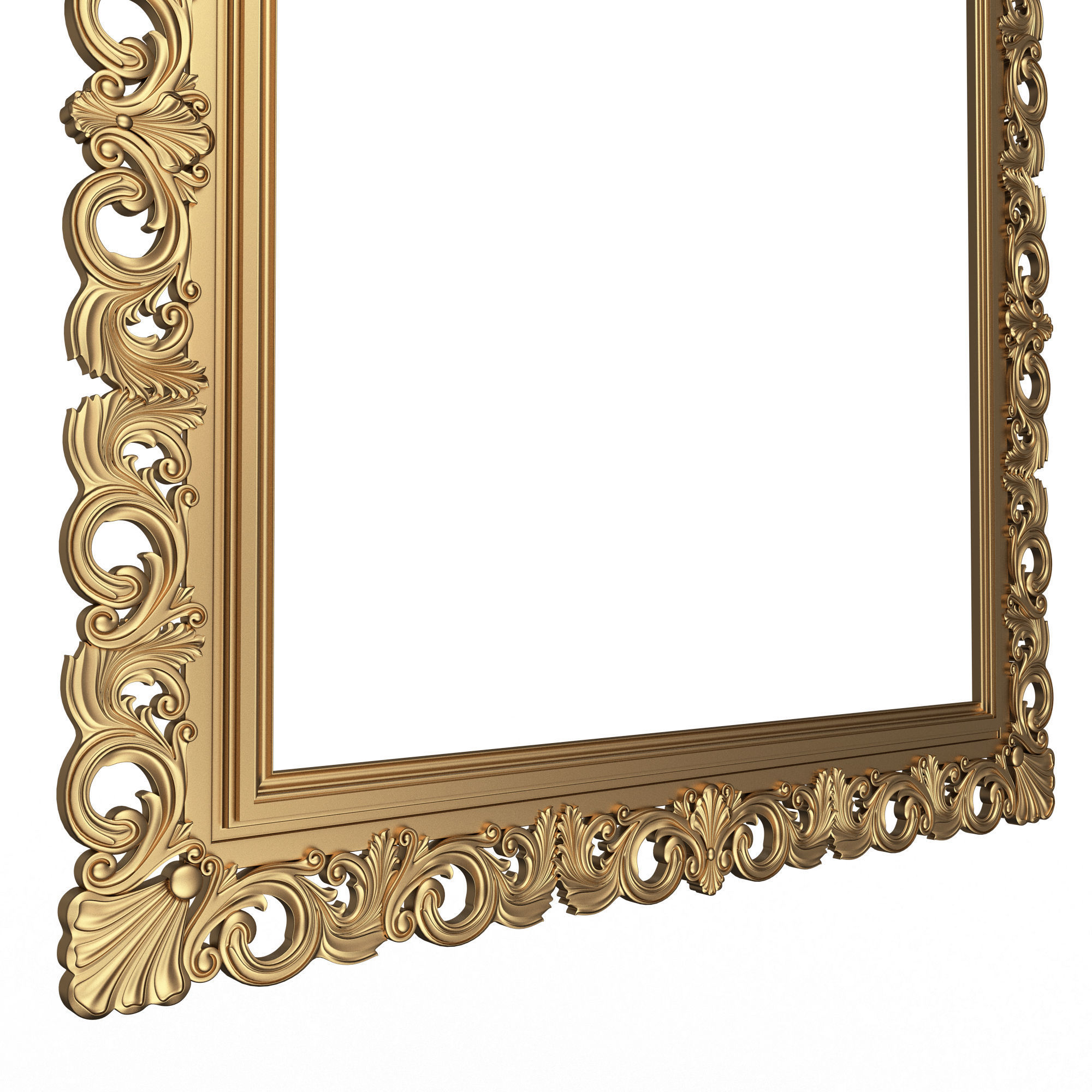 Classic Frame and Mirror 076 Low-poly 3D model_2
