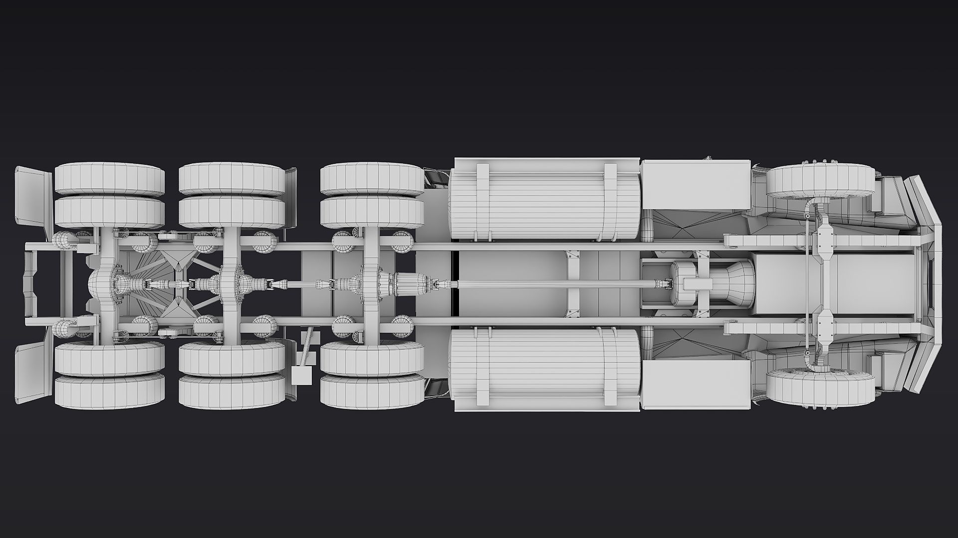 Kenworth T800 Sleeper Semi Truck Low-poly 3D model_52