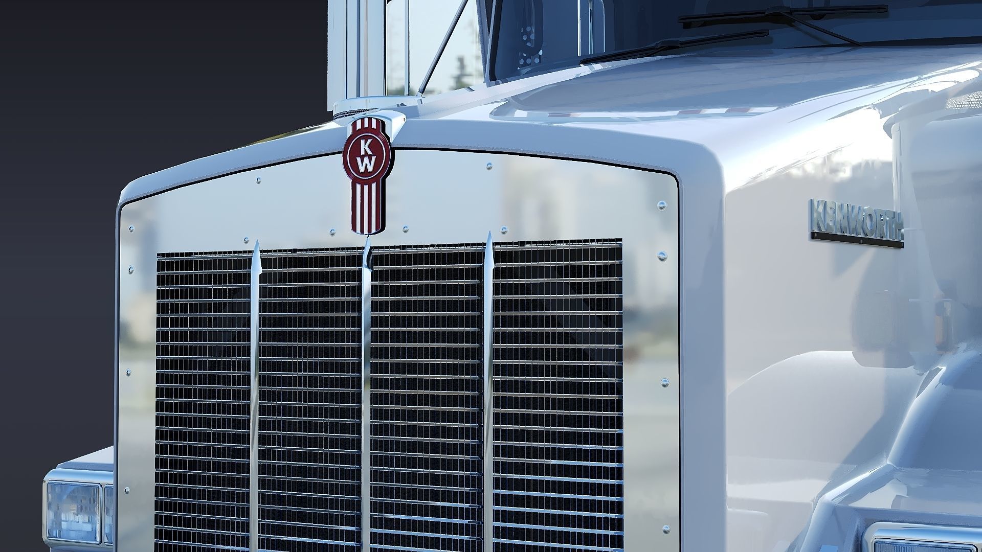 Kenworth T800 Sleeper Semi Truck Low-poly 3D model_28