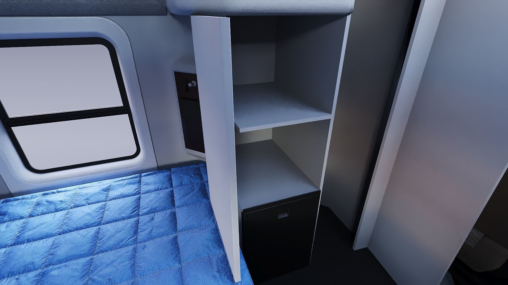 Kenworth T800 Sleeper Semi Truck Low-poly 3D model_20