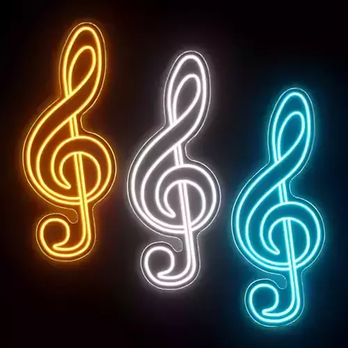 Clef Neon Sign