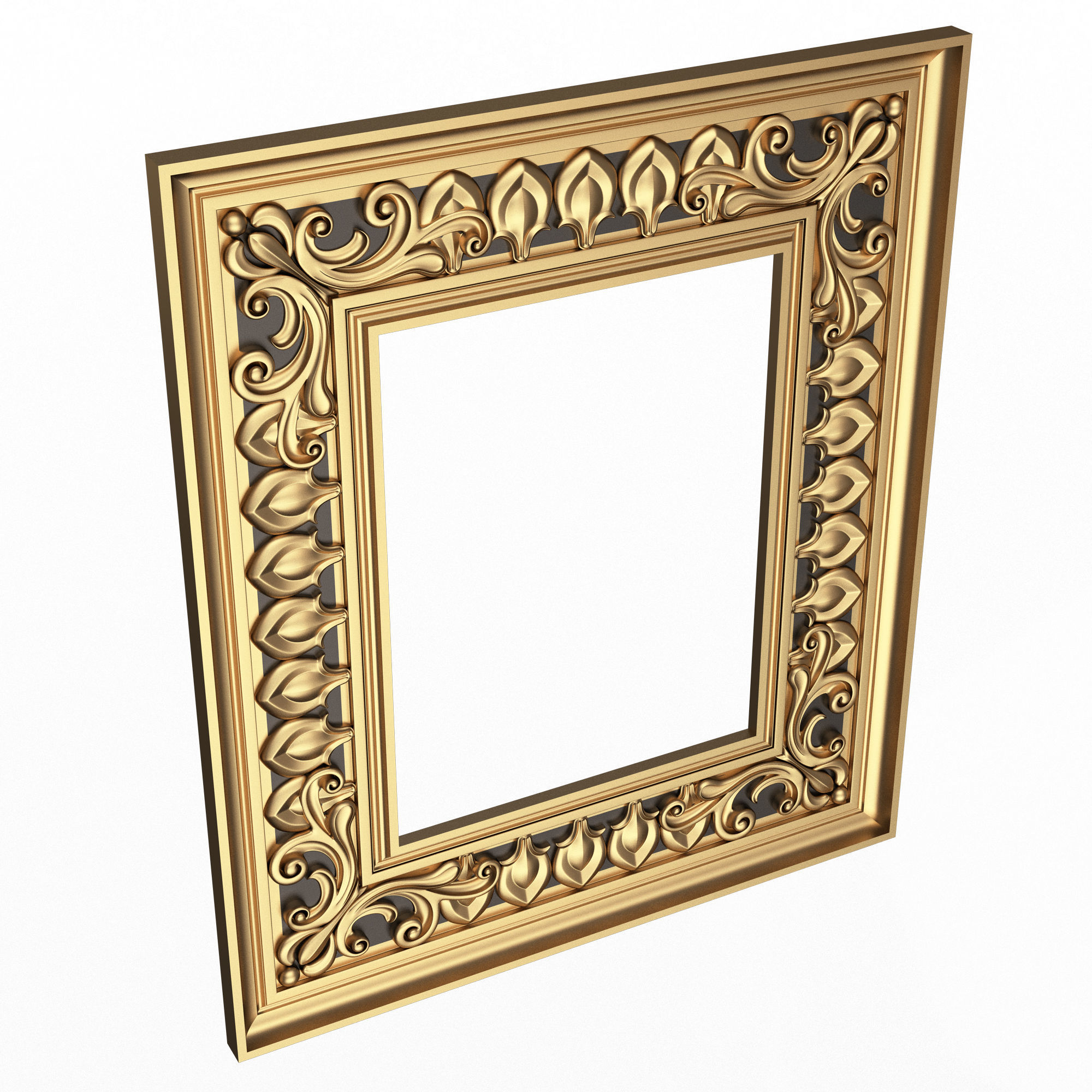 Classic Frame and Mirror Collection 03 Low-poly 3D model_23