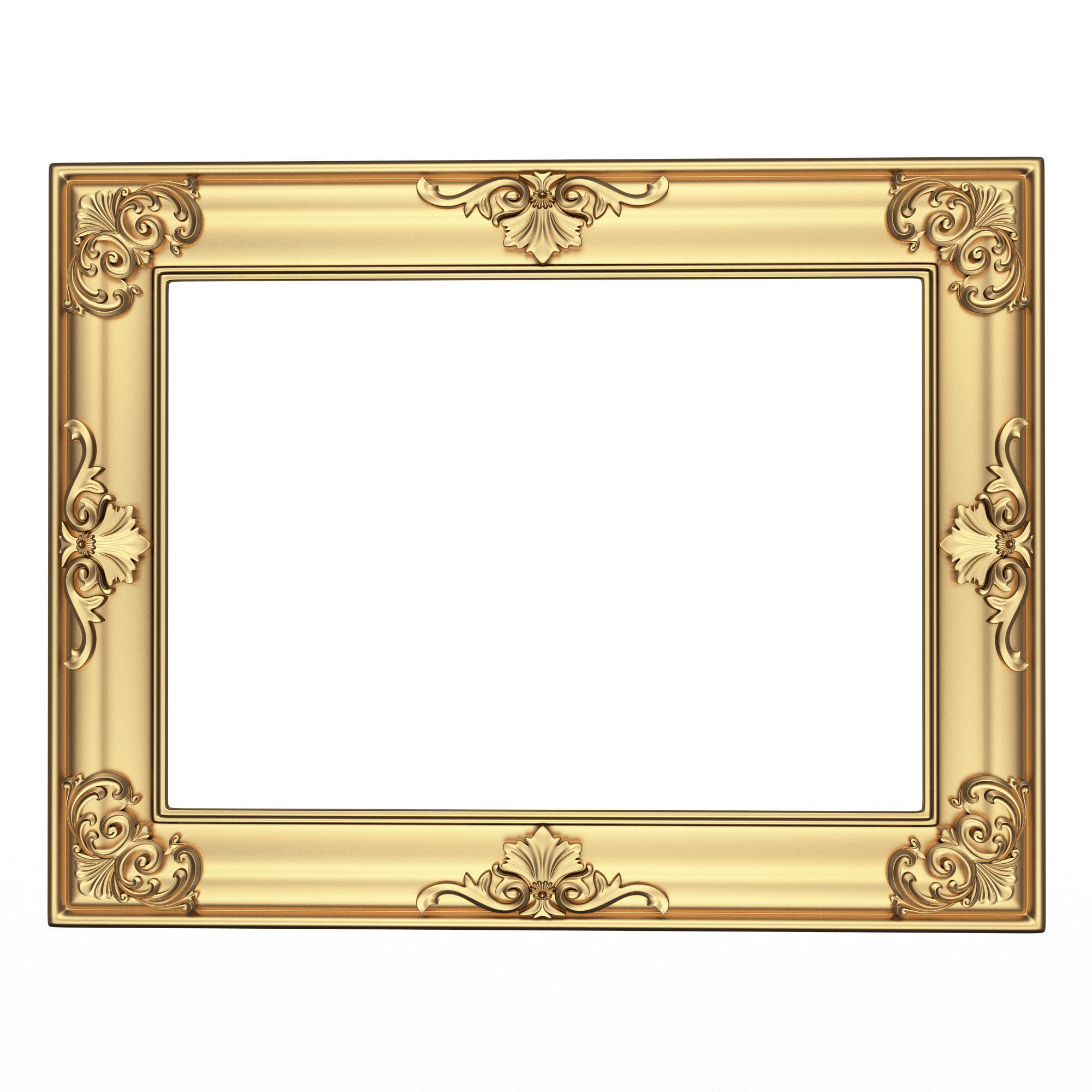 Classic Frame and Mirror Collection 03 Low-poly 3D model_7