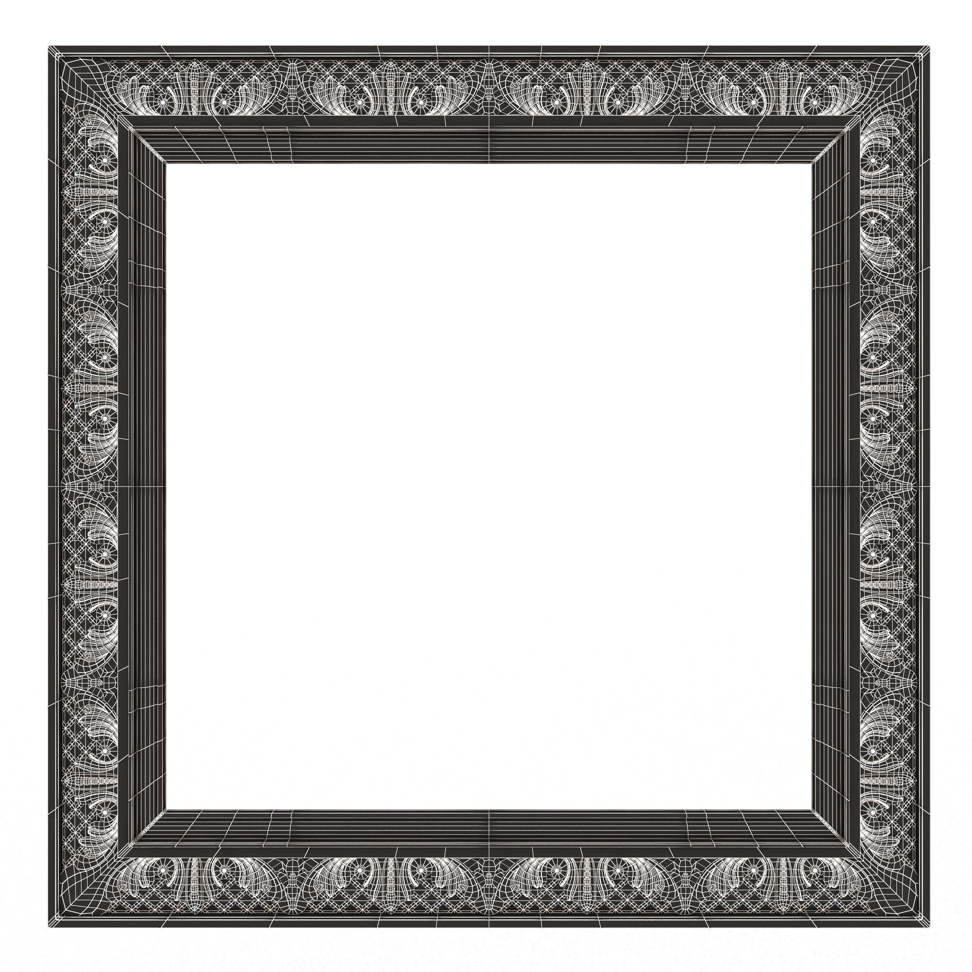 Classic Frame and Mirror Collection 03 Low-poly 3D model_40