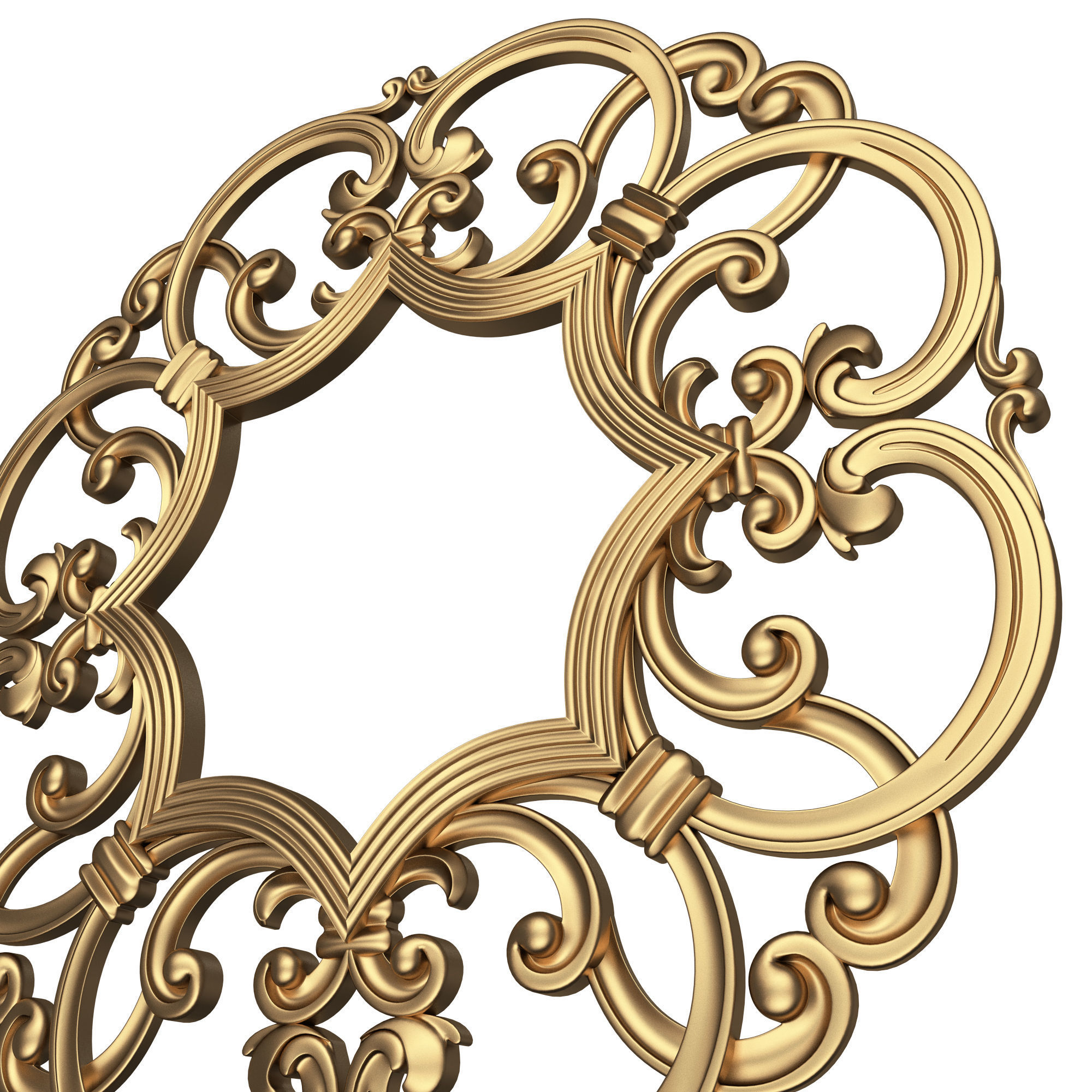 Classic Frame and Mirror Collection 03 Low-poly 3D model_2