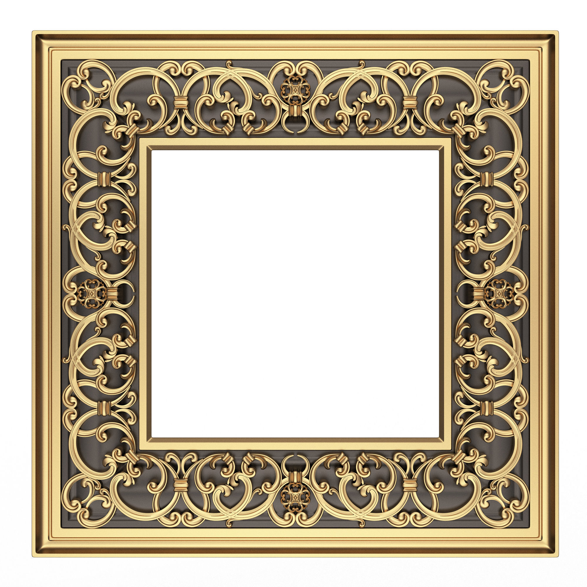 Classic Frame and Mirror Collection 03 Low-poly 3D model_25