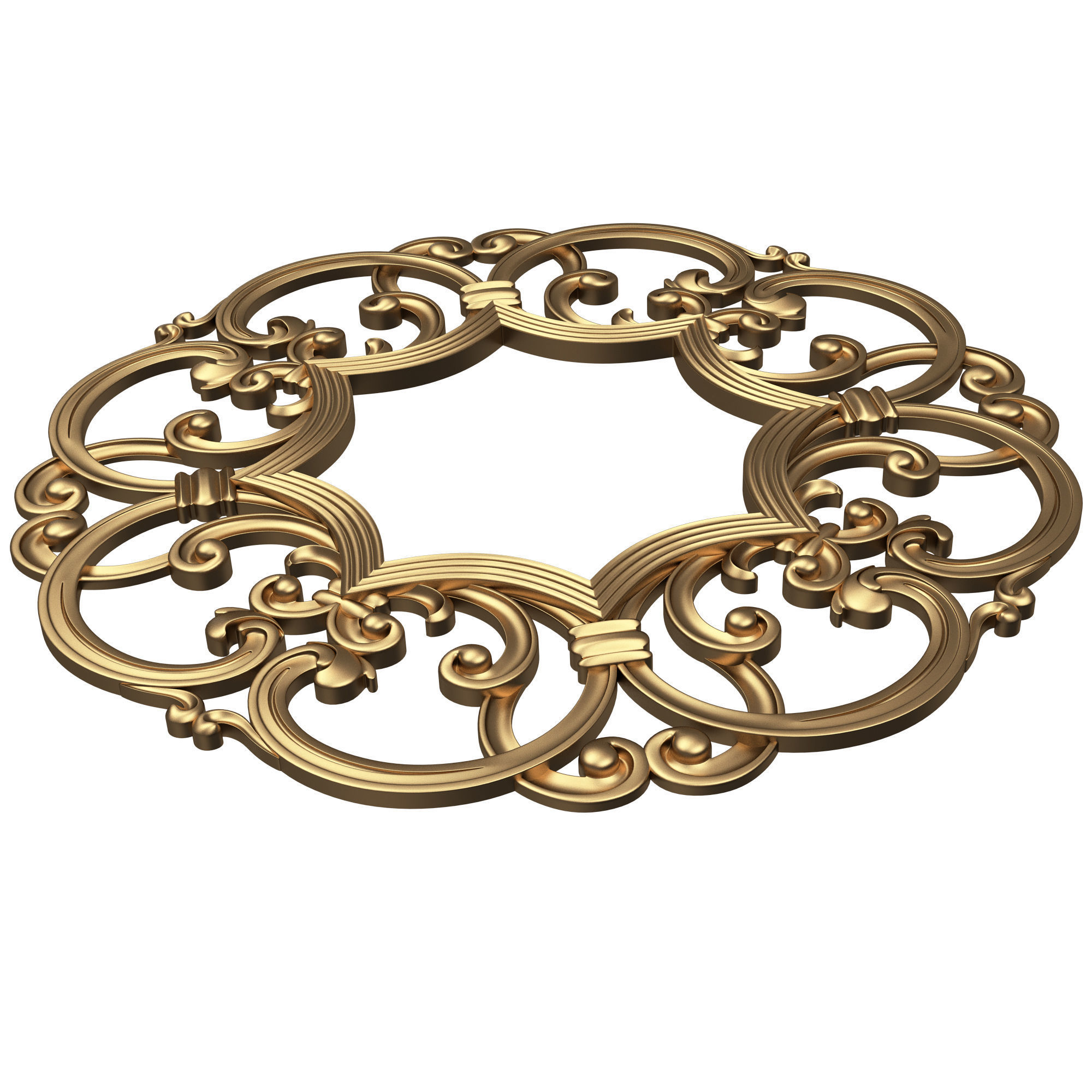 Classic Frame and Mirror Collection 03 Low-poly 3D model_3