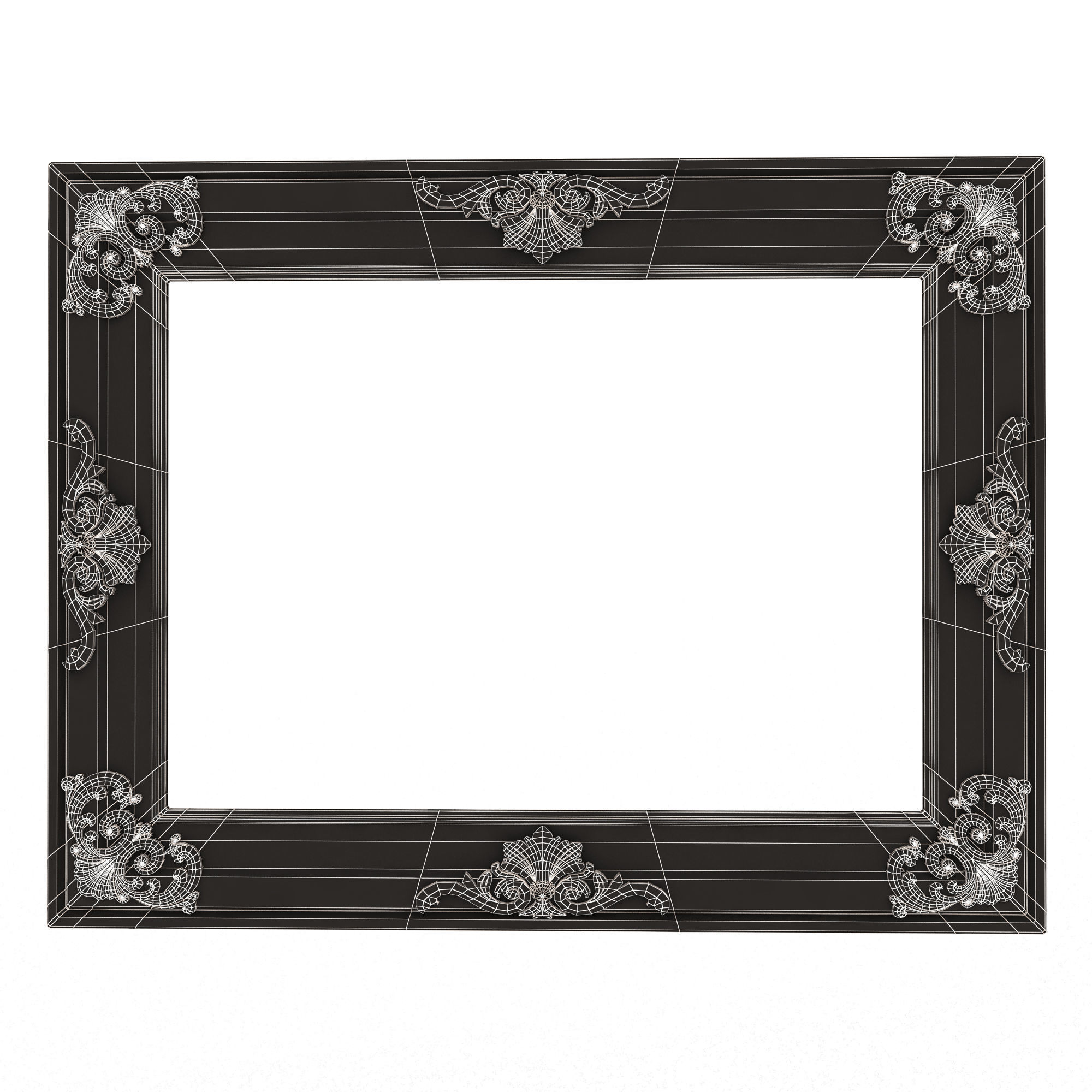 Classic Frame and Mirror Collection 03 Low-poly 3D model_33
