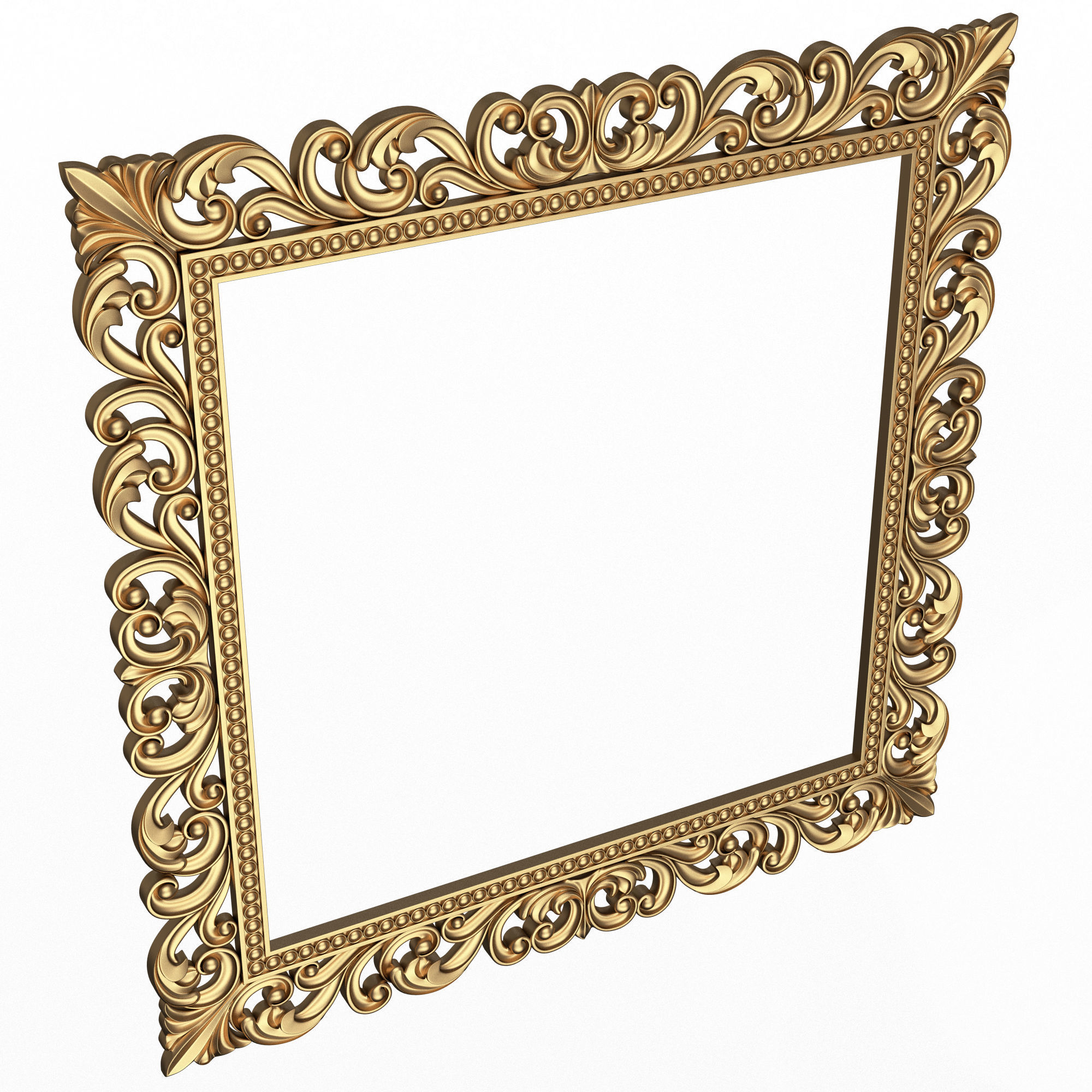 Classic Frame and Mirror Collection 03 Low-poly 3D model_17