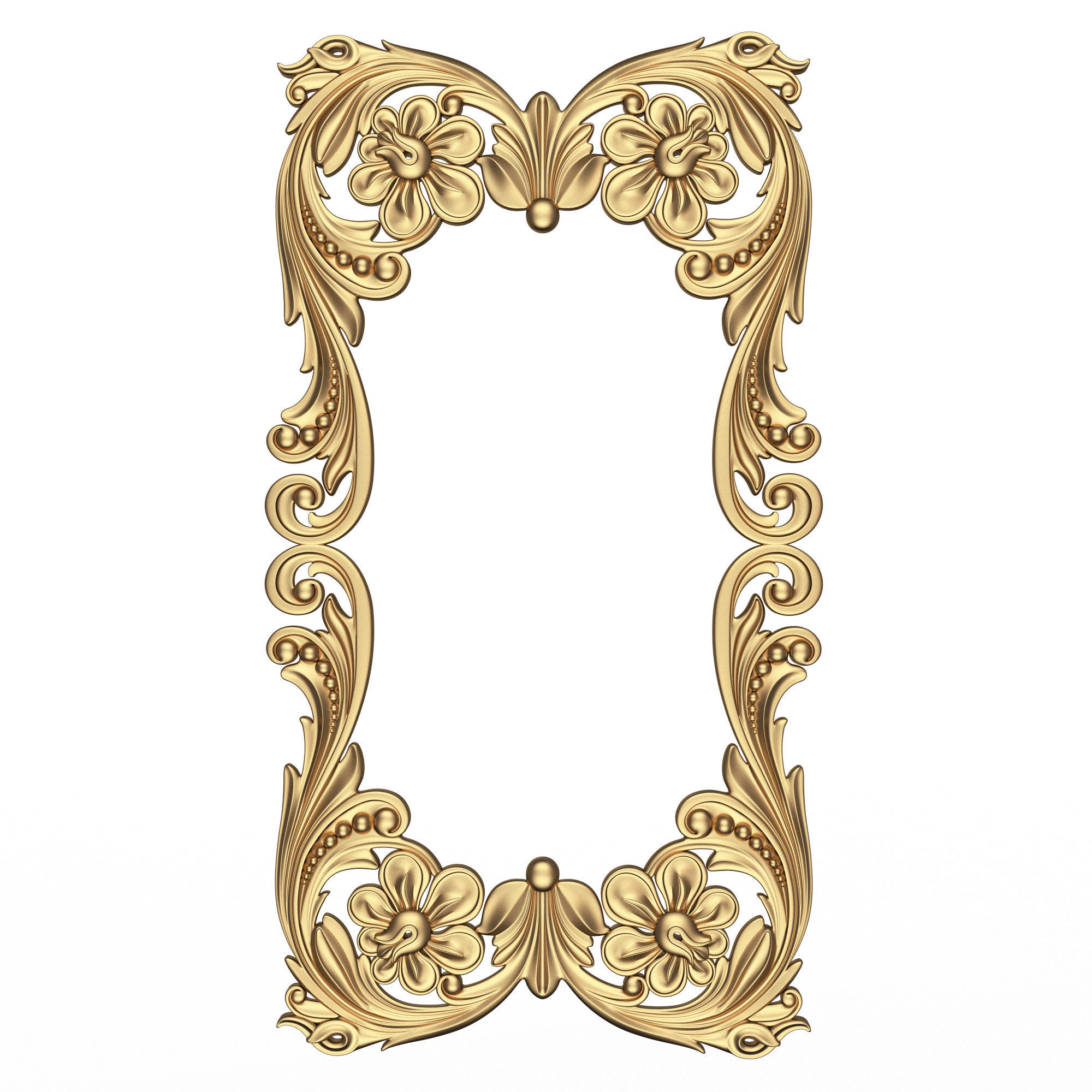 Classic Frame and Mirror Collection 03 Low-poly 3D model_19