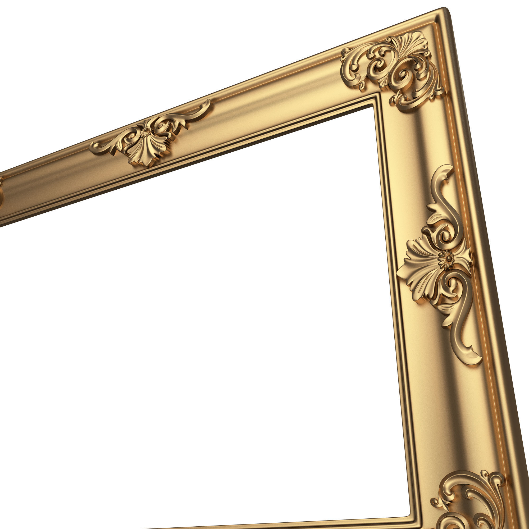 Classic Frame and Mirror Collection 03 Low-poly 3D model_9