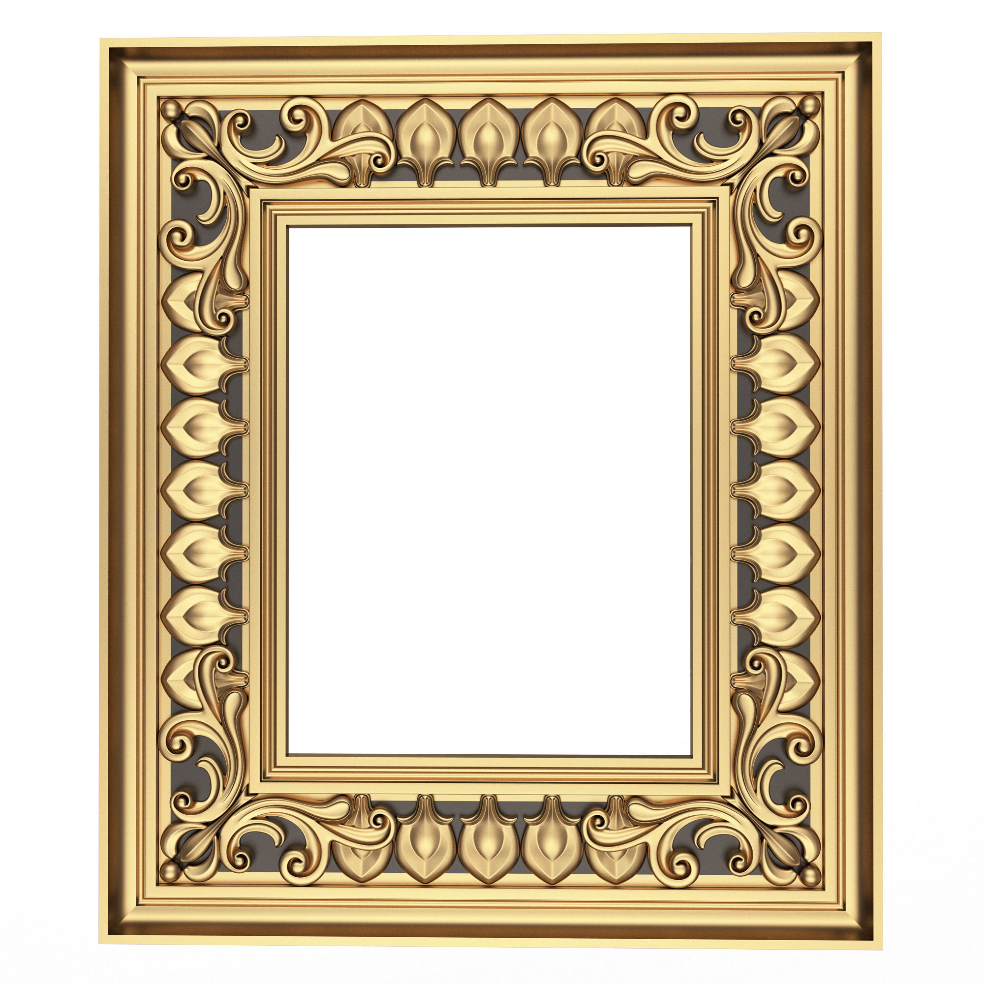Classic Frame and Mirror Collection 03 Low-poly 3D model_22