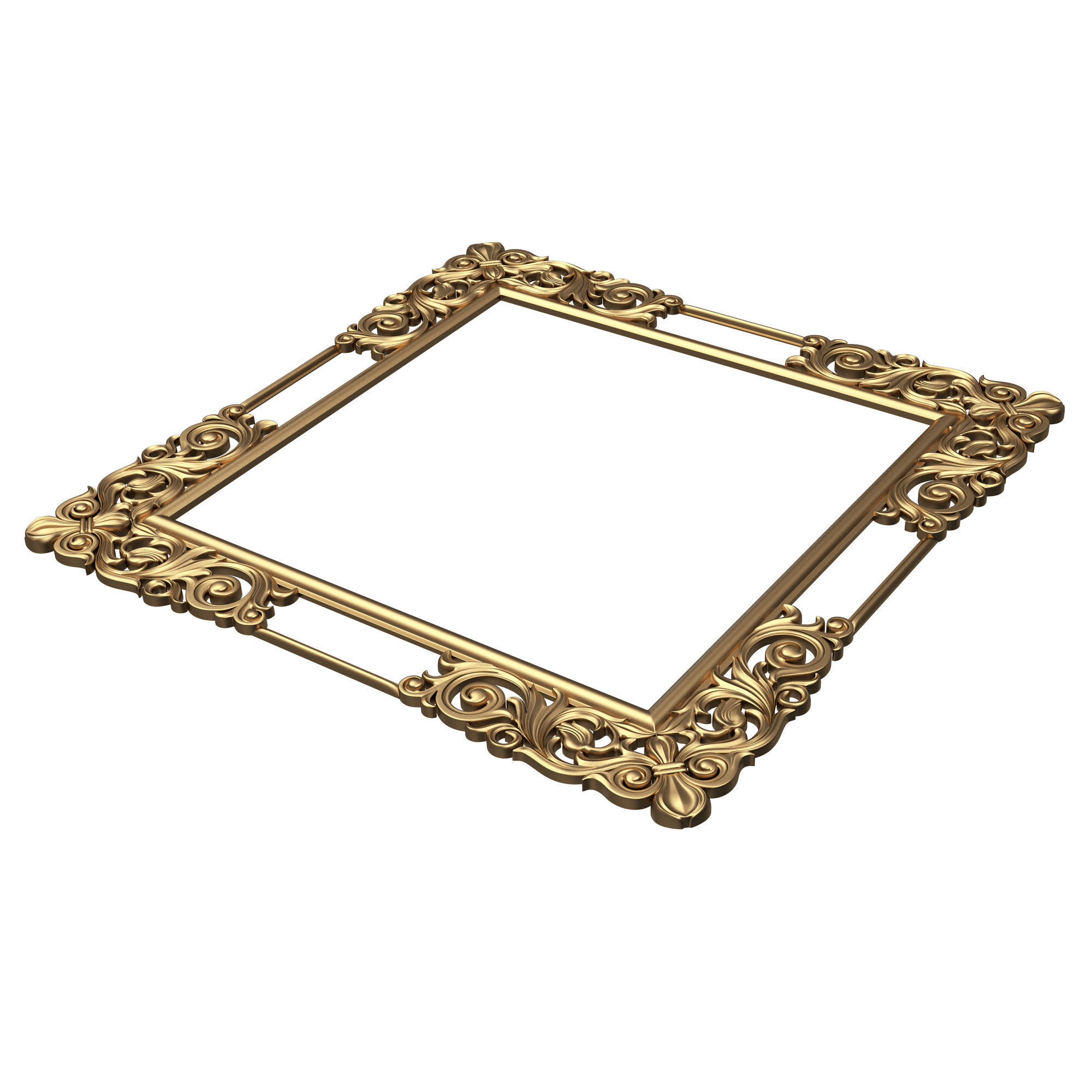 Classic Frame and Mirror Collection 03 Low-poly 3D model_6