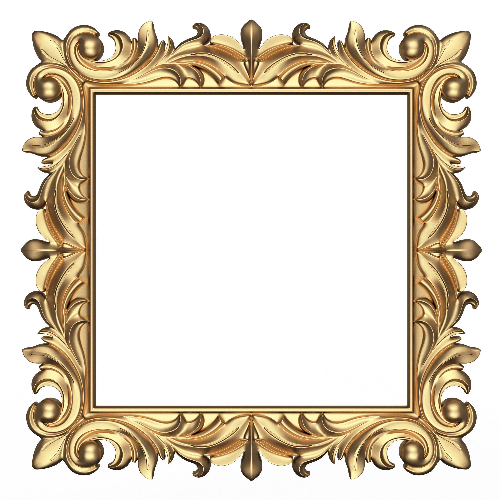 Classic Frame and Mirror Collection 03 Low-poly 3D model_13