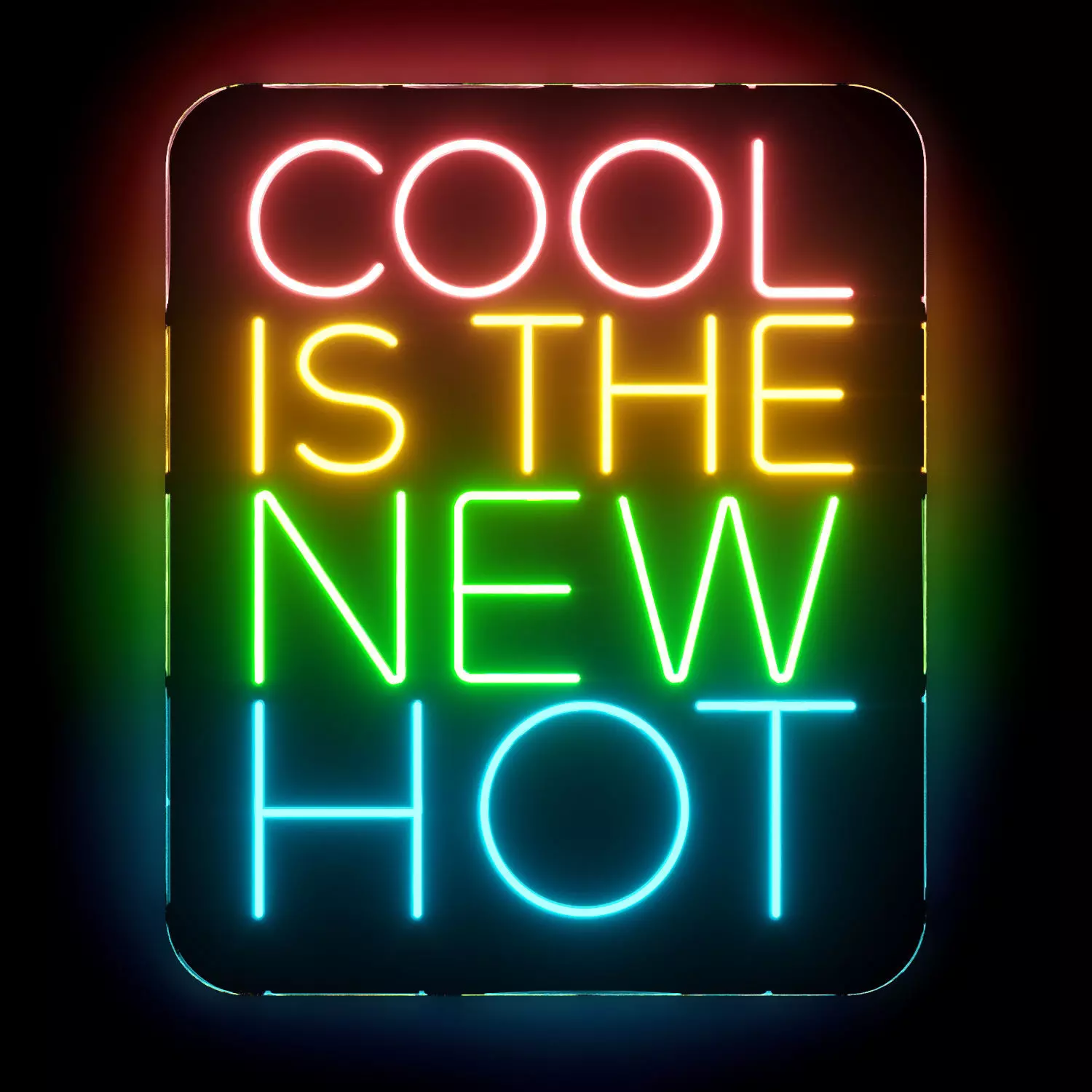 Cool Is The New Hot Neon Sign 3D model_0