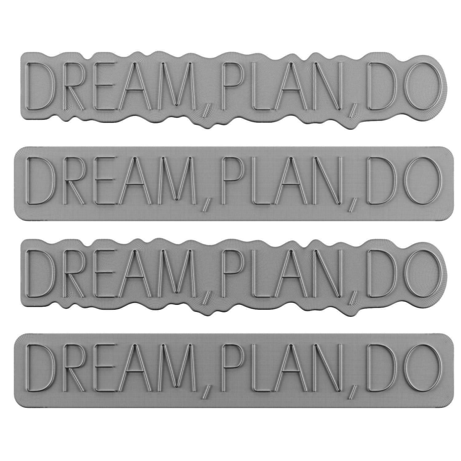 Dream Plan Do Neon Signs 3D model_1