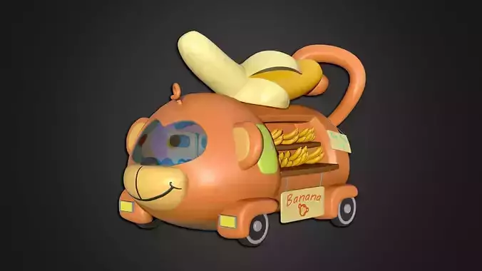 Asset - Cartoons - Food Car Monkey