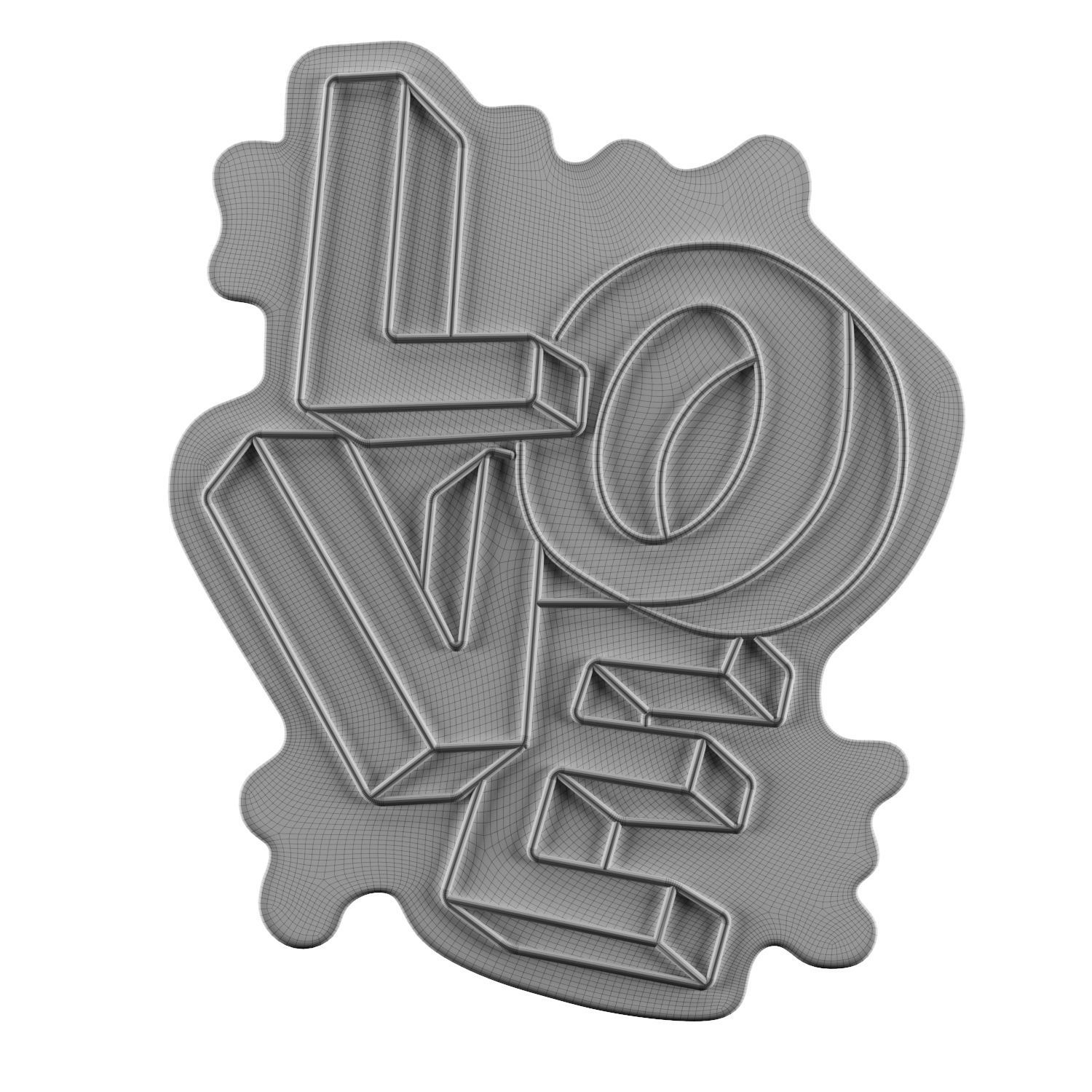 LOVE Neon Sign 3D model_1