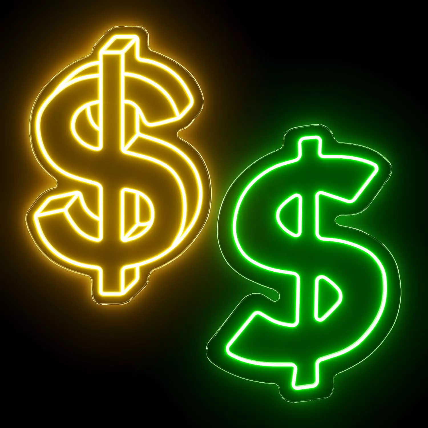 Money Neon Signs 3D model