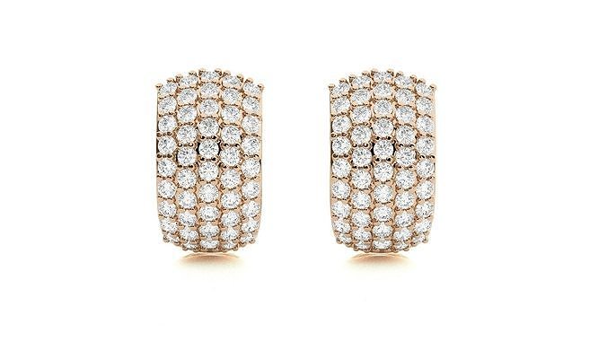 Diamond Head Light Wt Earrings 3dm stl renders details 3D print model