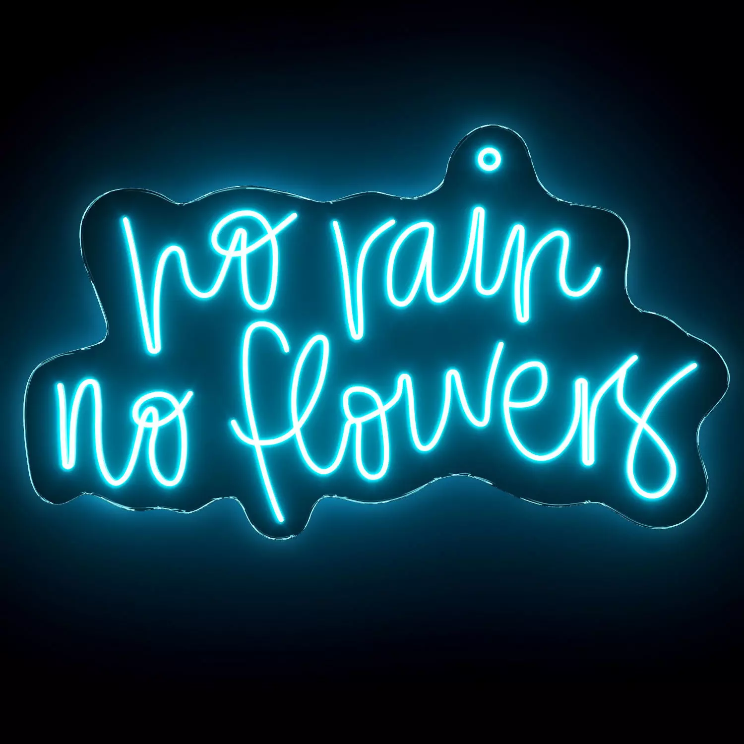 No Rain No Flowers Neon Sign 3D model