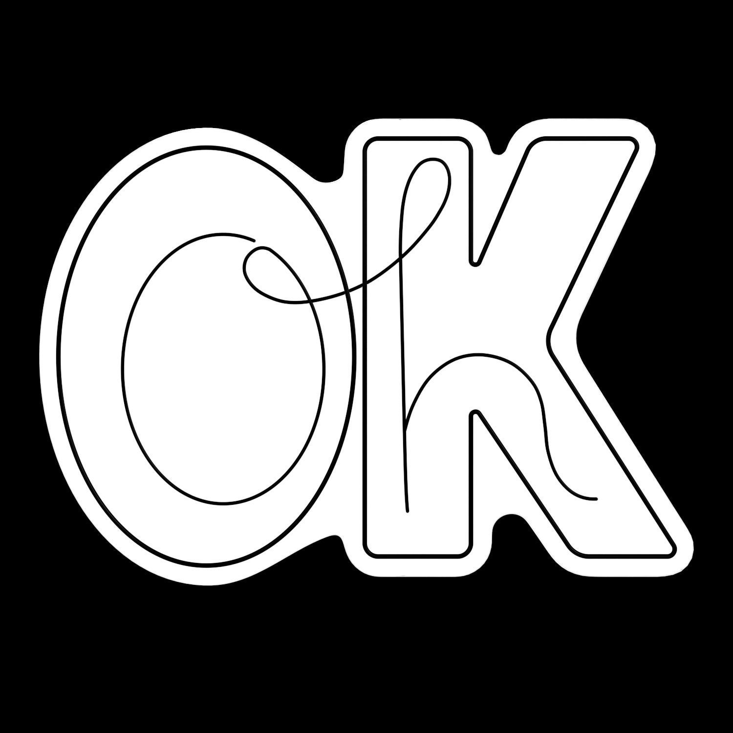 Oh Ok Neon Sign 3D model_3