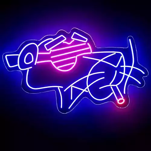 Pink Panther Neon Sign