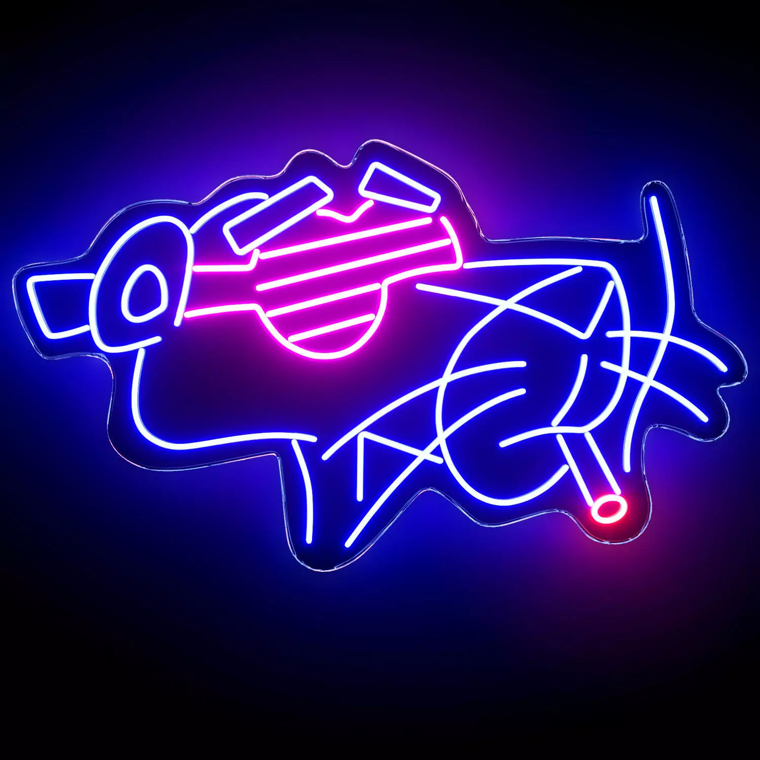 Pink Panther Neon Sign 3D model_0