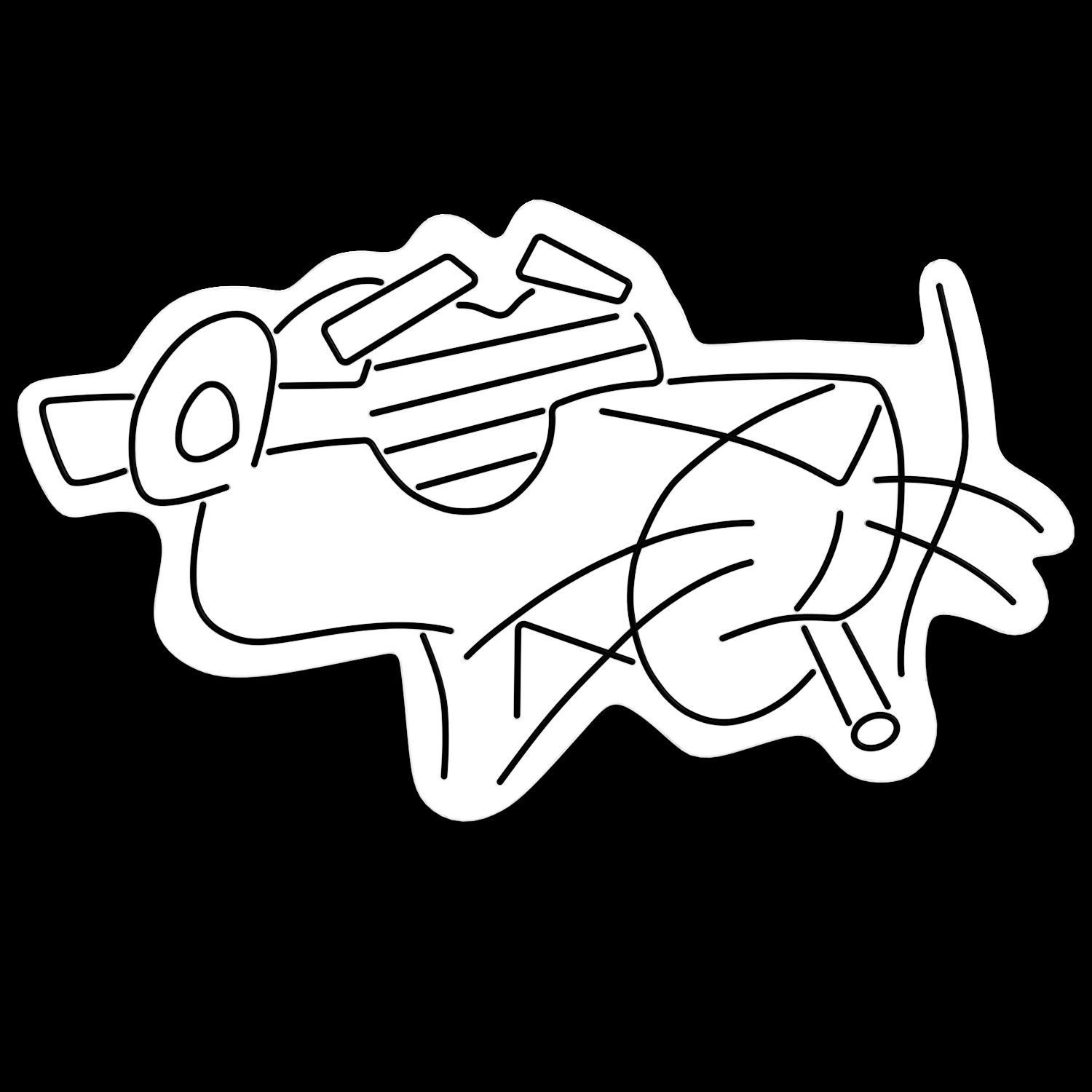 Pink Panther Neon Sign 3D model_2