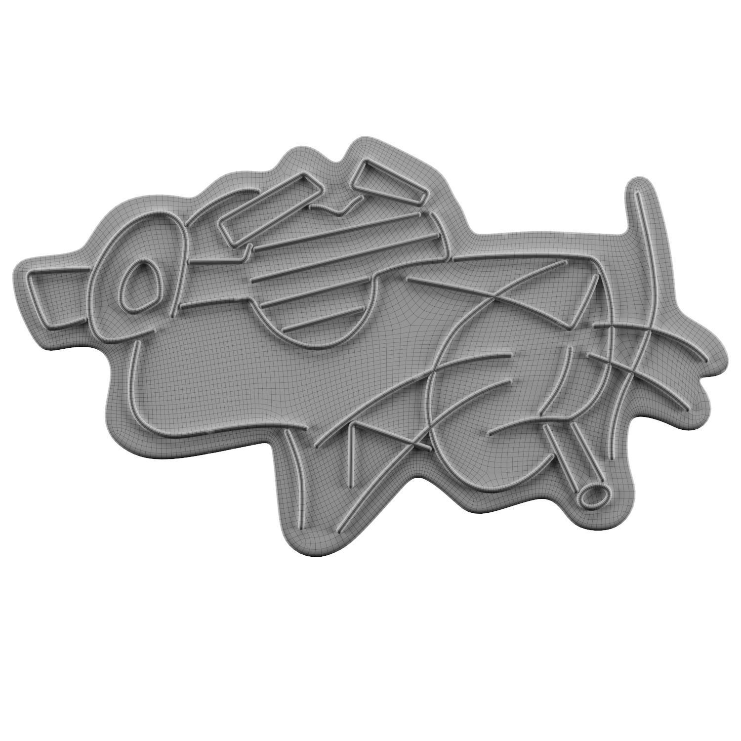 Pink Panther Neon Sign 3D model_1