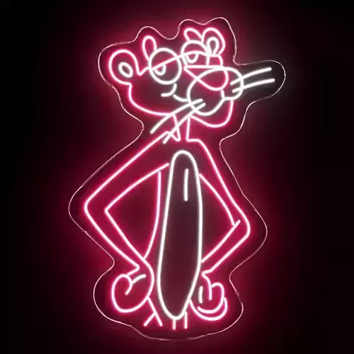 Pink Panther Neon Sign