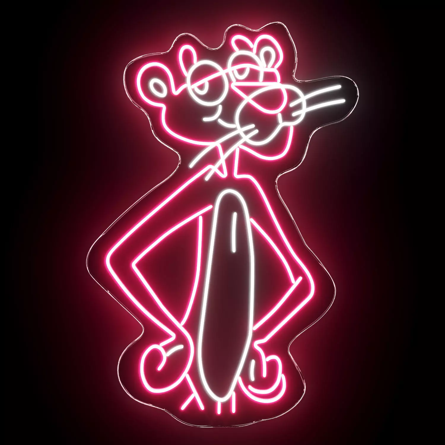 Pink Panther Neon Sign 3D model_0