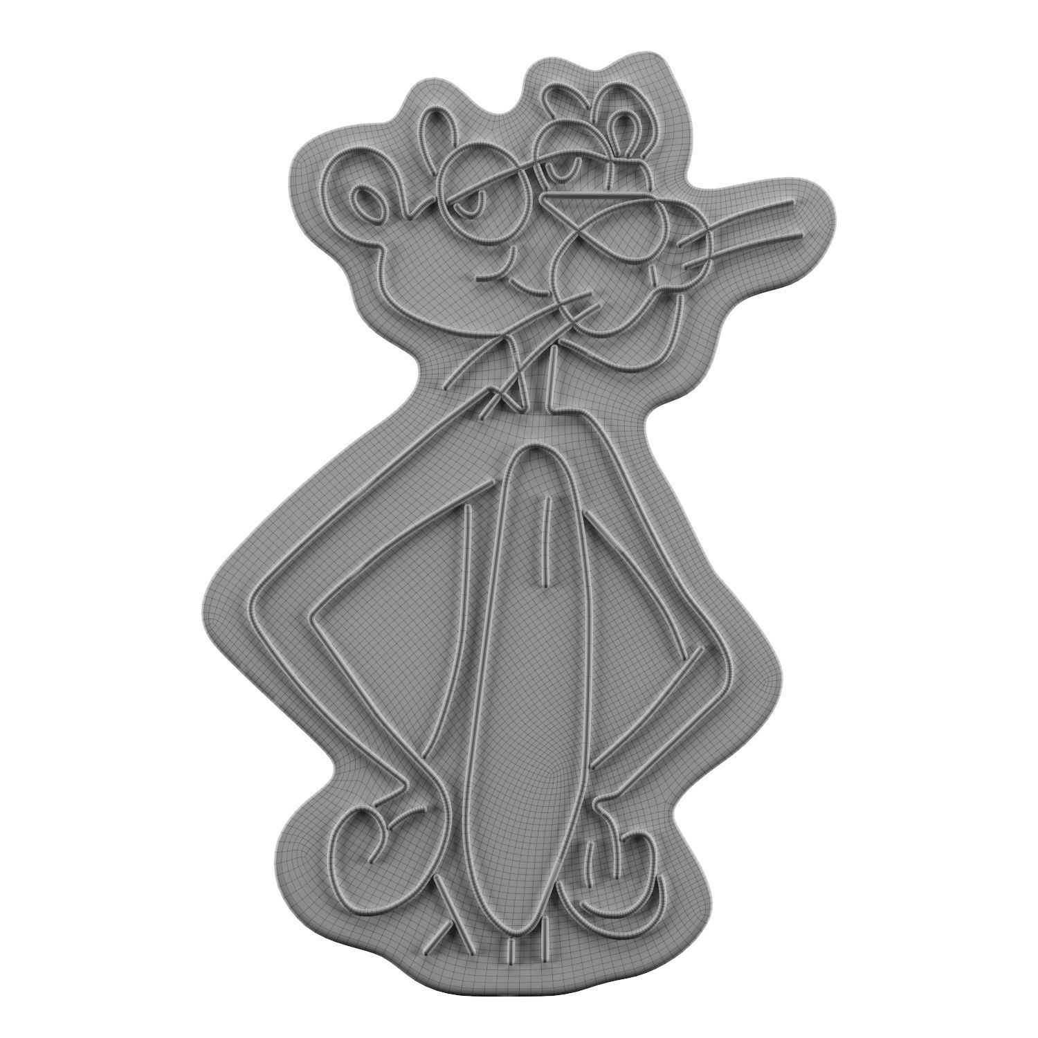 Pink Panther Neon Sign 3D model_1