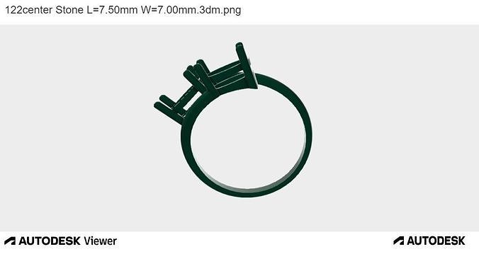 Woman Ring with Two Stone Centre 3D print model